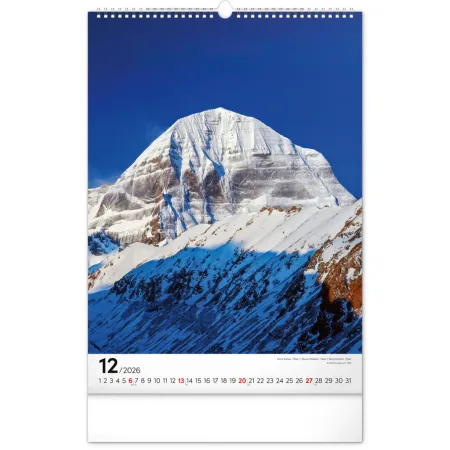 NOTIQUE Nástěnný kalendář Hory 2026, 33 x 46 cm