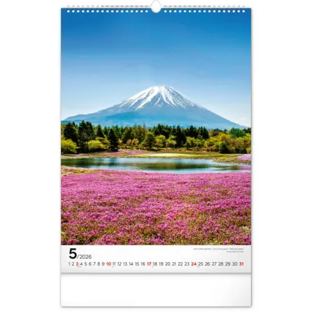 NOTIQUE Nástěnný kalendář Hory 2026, 33 x 46 cm