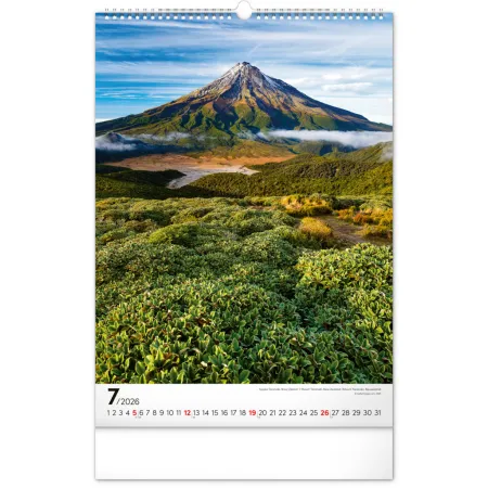 NOTIQUE Nástěnný kalendář Hory 2026, 33 x 46 cm