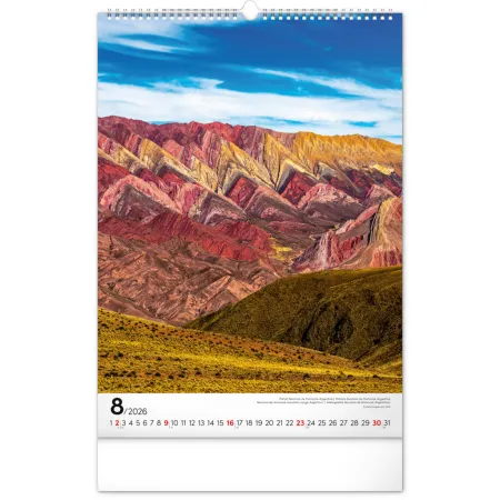 NOTIQUE Nástěnný kalendář Hory 2026, 33 x 46 cm