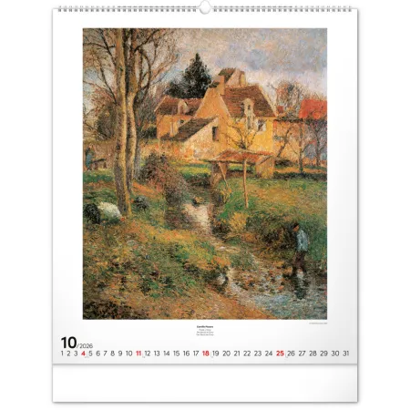 NOTIQUE Nástěnný kalendář Impresionismus 2026, 48 x 56 cm