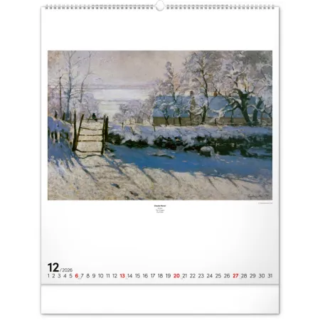 NOTIQUE Nástěnný kalendář Impresionismus 2026, 48 x 56 cm