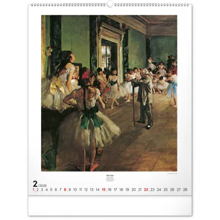 NOTIQUE Nástěnný kalendář Impresionismus 2026, 48 x 56 cm