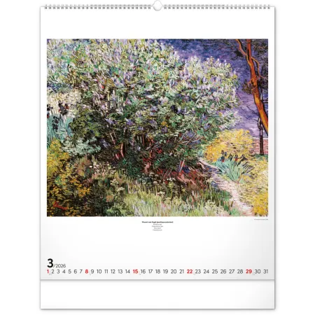 NOTIQUE Nástěnný kalendář Impresionismus 2026, 48 x 56 cm