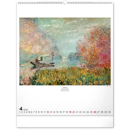 NOTIQUE Nástěnný kalendář Impresionismus 2026, 48 x 56 cm