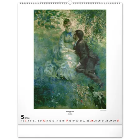 NOTIQUE Nástěnný kalendář Impresionismus 2026, 48 x 56 cm