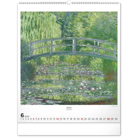 NOTIQUE Nástěnný kalendář Impresionismus 2026, 48 x 56 cm