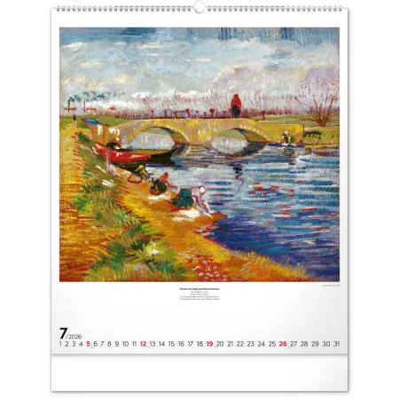 NOTIQUE Nástěnný kalendář Impresionismus 2026, 48 x 56 cm