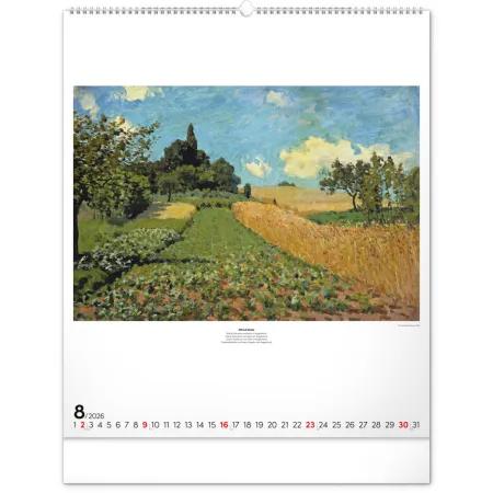 NOTIQUE Nástěnný kalendář Impresionismus 2026, 48 x 56 cm