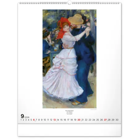 NOTIQUE Nástěnný kalendář Impresionismus 2026, 48 x 56 cm