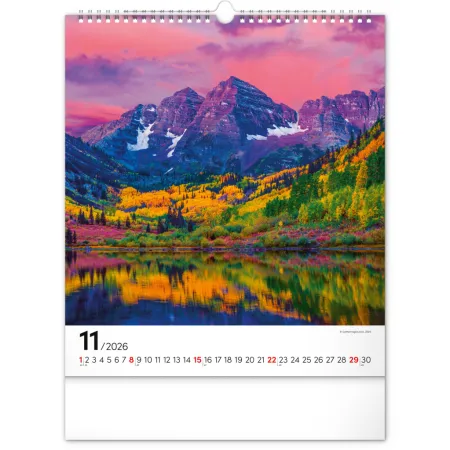 NOTIQUE Nástěnný kalendář Inspirace 2026, 30 x 34 cm