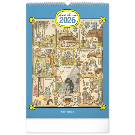 NOTIQUE Nástěnný kalendář Josef Lada 2026, 33 x 46 cm