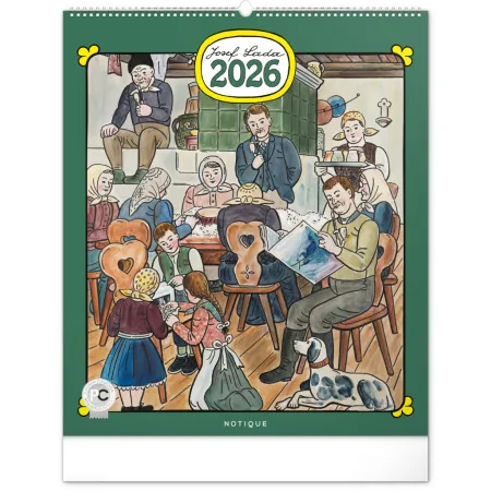 NOTIQUE Nástěnný kalendář Josef Lada 2026, 48 x 56 cm