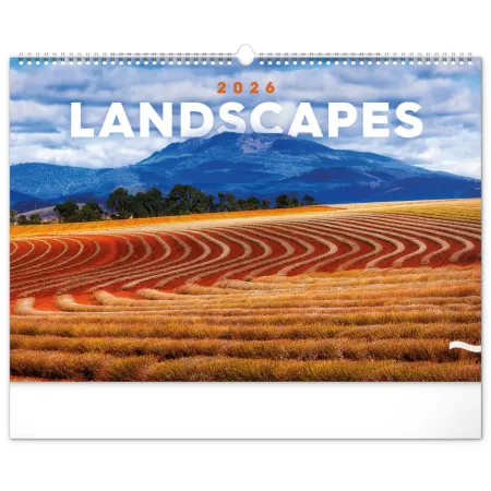 NOTIQUE Nástěnný kalendář Krajiny 2026, 48 x 33 cm
