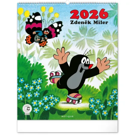 NOTIQUE Nástěnný kalendář Krteček 2026, 48 x 56 cm