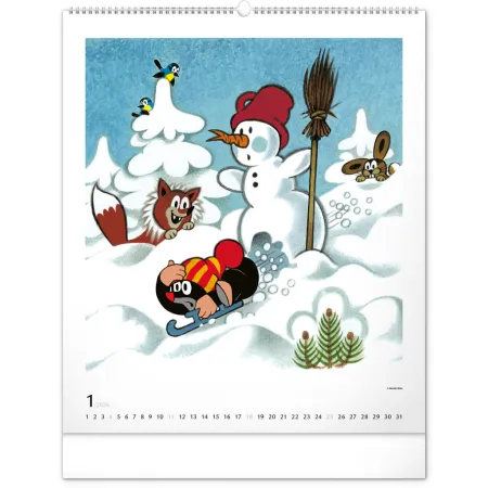 NOTIQUE Nástěnný kalendář Krteček 2026, 48 x 56 cm