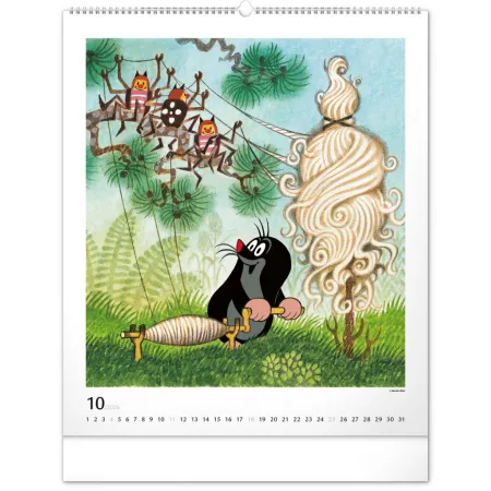NOTIQUE Nástěnný kalendář Krteček 2026, 48 x 56 cm