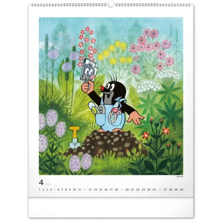 NOTIQUE Nástěnný kalendář Krteček 2026, 48 x 56 cm