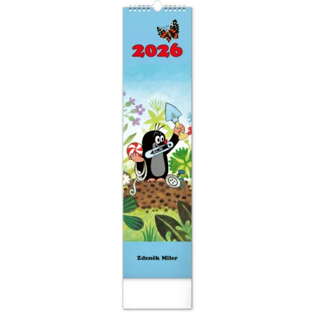 NOTIQUE Nástěnný kalendář Krteček – Krtko 2026, 12 x 48 cm