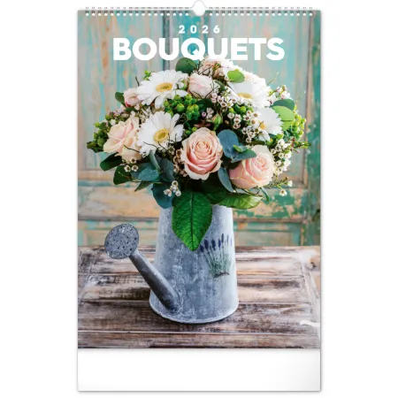 NOTIQUE Nástěnný kalendář Kytice 2026, 33 x 46 cm