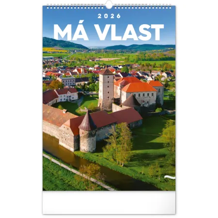NOTIQUE Nástěnný kalendář Má vlast 2026, 33 x 46 cm