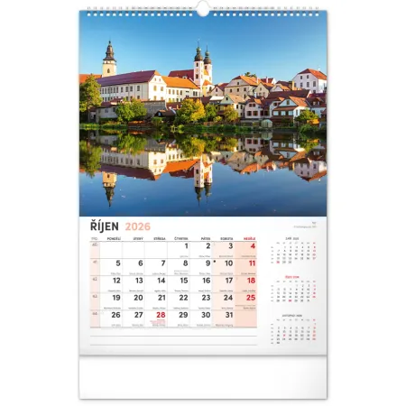 NOTIQUE Nástěnný kalendář Má vlast 2026, 33 x 46 cm