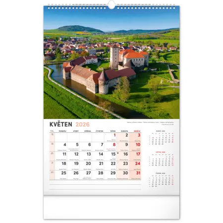 NOTIQUE Nástěnný kalendář Má vlast 2026, 33 x 46 cm