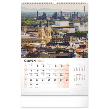 NOTIQUE Nástěnný kalendář Má vlast 2026, 33 x 46 cm