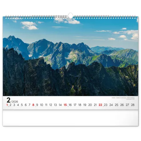 NOTIQUE Nástenný kalendár Magické Tatry 2026, 48 x 33 cm