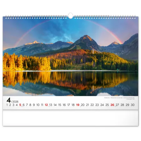 NOTIQUE Nástenný kalendár Magické Tatry 2026, 48 x 33 cm