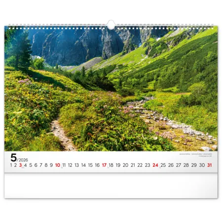NOTIQUE Nástenný kalendár Magické Tatry 2026, 48 x 33 cm