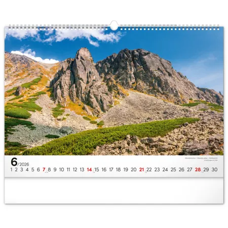 NOTIQUE Nástenný kalendár Magické Tatry 2026, 48 x 33 cm