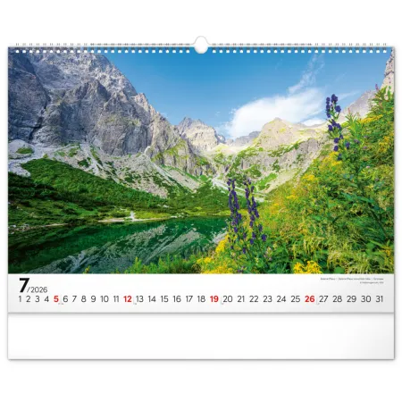 NOTIQUE Nástenný kalendár Magické Tatry 2026, 48 x 33 cm