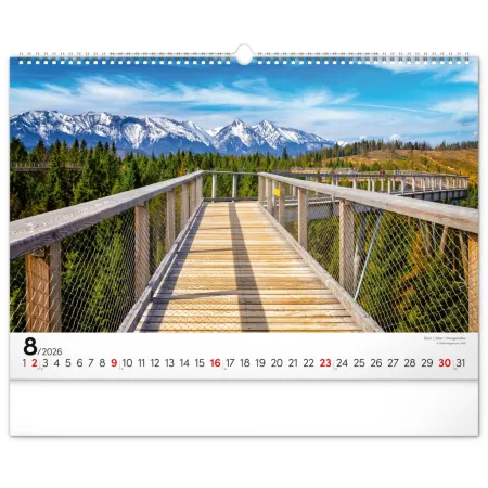 NOTIQUE Nástenný kalendár Magické Tatry 2026, 48 x 33 cm