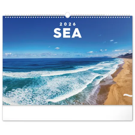 NOTIQUE Nástěnný kalendář Moře 2026, 48 x 33 cm