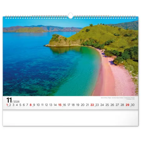 NOTIQUE Nástěnný kalendář Moře 2026, 48 x 33 cm