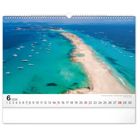 NOTIQUE Nástěnný kalendář Moře 2026, 48 x 33 cm