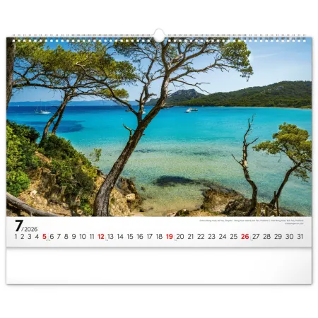 NOTIQUE Nástěnný kalendář Moře 2026, 48 x 33 cm