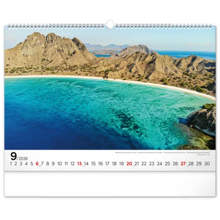 NOTIQUE Nástěnný kalendář Moře 2026, 48 x 33 cm