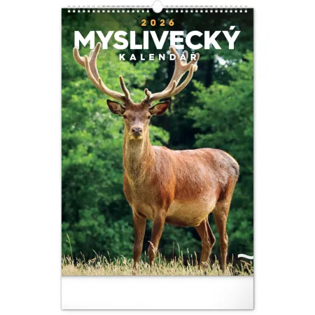 NOTIQUE Nástěnný kalendář Myslivecký 2026, 33 x 46 cm