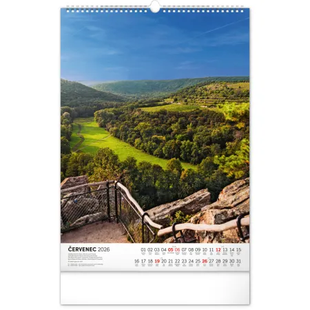 NOTIQUE Nástěnný kalendář Národní parky Čech a Moravy 2026, 33 x 46 cm