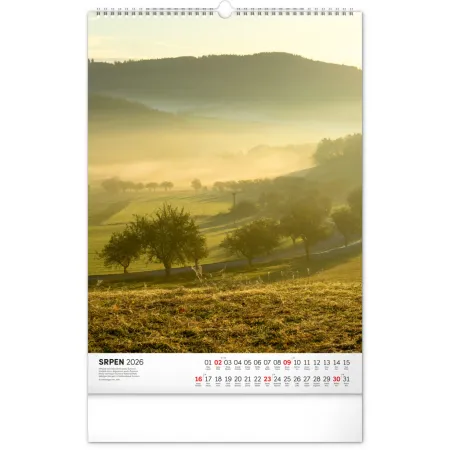 NOTIQUE Nástěnný kalendář Národní parky Čech a Moravy 2026, 33 x 46 cm