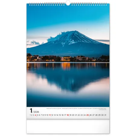 NOTIQUE Nástěnný kalendář Národní parky světa 2026, 33 x 46 cm