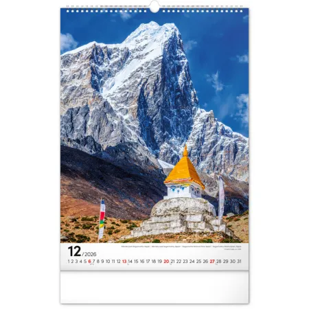 NOTIQUE Nástěnný kalendář Národní parky světa 2026, 33 x 46 cm