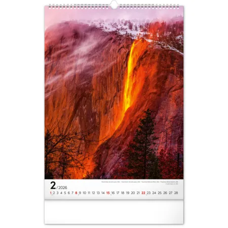 NOTIQUE Nástěnný kalendář Národní parky světa 2026, 33 x 46 cm