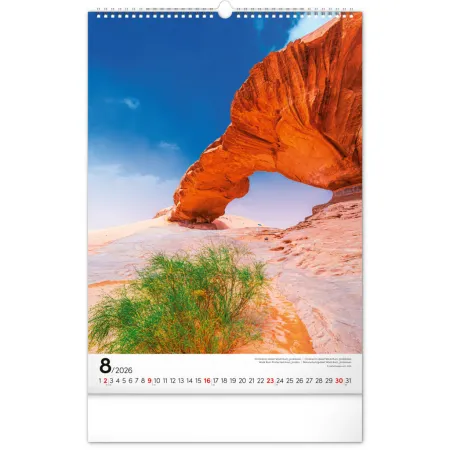 NOTIQUE Nástěnný kalendář Národní parky světa 2026, 33 x 46 cm