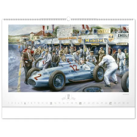 NOTIQUE Nástěnný kalendář Oldtimers – Václav Zapadlík 2026, 64 x 42 cm