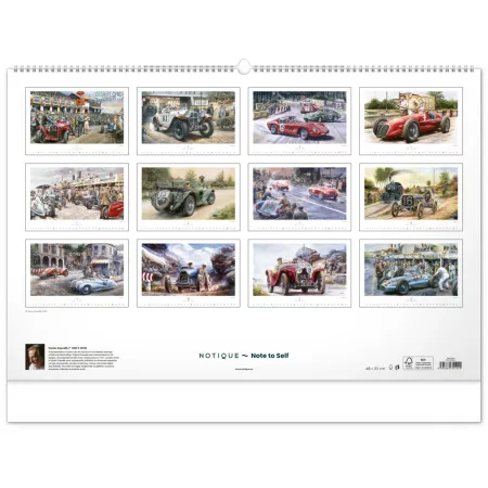 NOTIQUE Nástěnný kalendář Oldtimers – Václav Zapadlík 2026, 64 x 42 cm