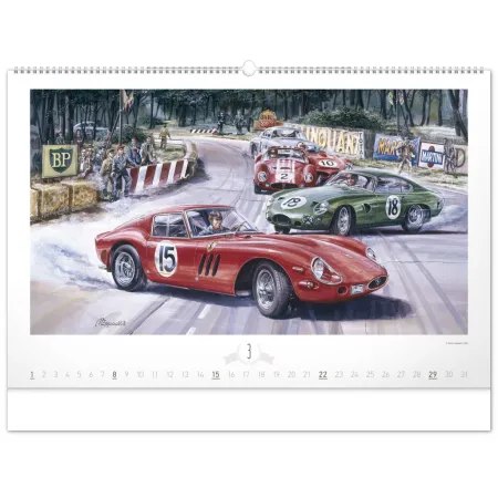 NOTIQUE Nástěnný kalendář Oldtimers – Václav Zapadlík 2026, 64 x 42 cm