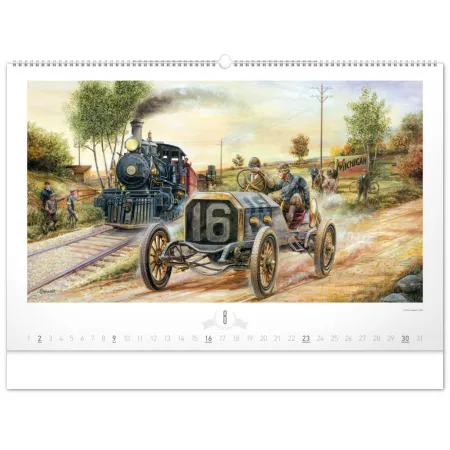 NOTIQUE Nástěnný kalendář Oldtimers – Václav Zapadlík 2026, 64 x 42 cm
